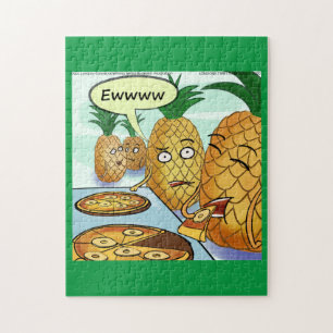 Funny LTCartoons Pineapple Pizza Comic Jigsaw Puzzle