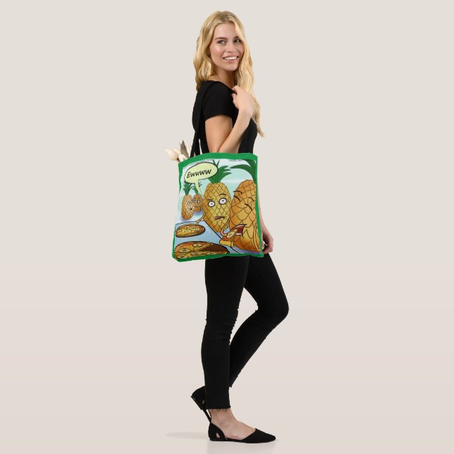 Funny LTCartoons Pineapple Pizza Comic  Tote Bag (On Model)