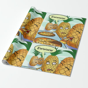 Funny LTCartoons Pineapple Pizza Comic Wrapping Paper