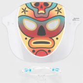 Funny Lucha Libre Luchador Wrestling Face Shield (Front w/Glasses)