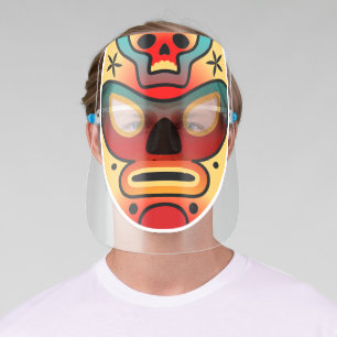 Funny Lucha Libre Luchador Wrestling Face Shield