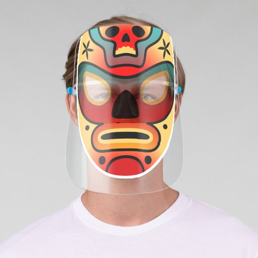Funny Lucha Libre Luchador Wrestling Face Shield (Insitu)