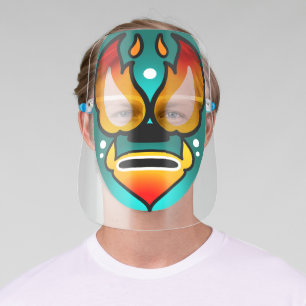 Funny Lucha Libre Luchador Wrestling Theme Face Shield