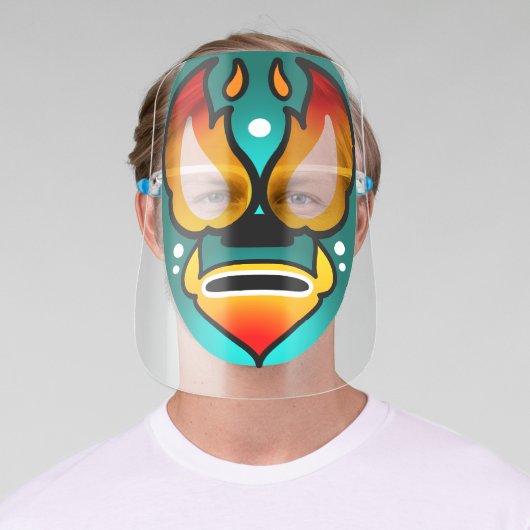 Funny Lucha Libre Luchador Wrestling Theme Face Shield (Insitu)