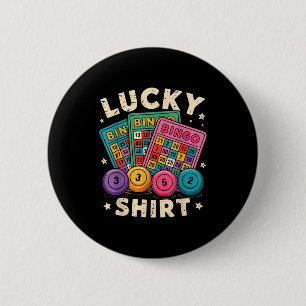 Funny Lucky Bingo Funny Gambling Bingo Player Men Button