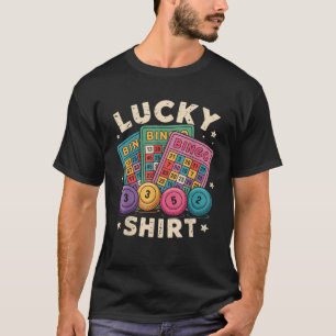 Funny Lucky Bingo Funny Gambling Bingo Player Men T-Shirt
