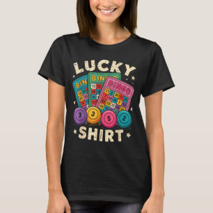 Funny Lucky Bingo Funny Gambling Bingo Player Men T-Shirt