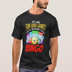 funny lucky Bingo Outfit for Gambling Fans Retirem T-Shirt