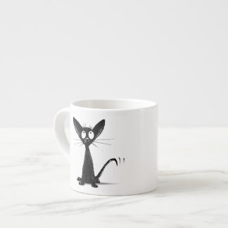 Funny Lucky Black Cat Espresso Mug