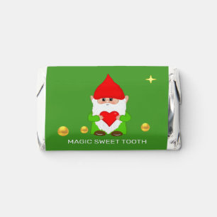 Funny Lucky Gnome on Green Hershey's Miniatures