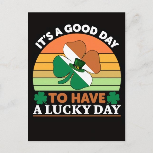 Funny Lucky Goose St Patricks Day Design Postcard (Front)