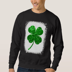 Funny Lucky Green Shamrock Leaf Irish Saint Patric Sweatshirt