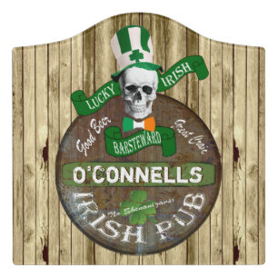 Funny lucky Irish pub Door Sign