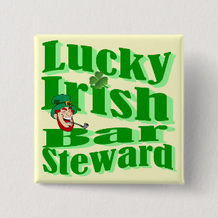 Funny lucky  Irish  St Patrick's day Button