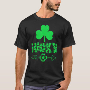Funny Lucky Shamrock St Patrick's Day Arrow Men Wo T-Shirt