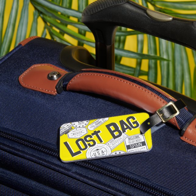 Funny luggage tag - LOST BAG (Front Insitu 3)