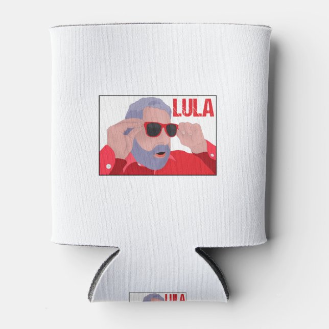 Funny Lula Meme with Sunglasses Can Cooler (Front)