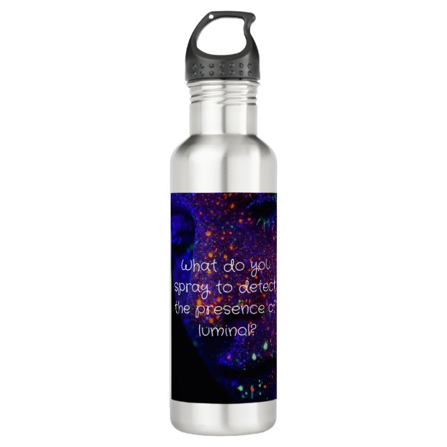 Funny Luminol Stainless Steel Water Bottle (Front)