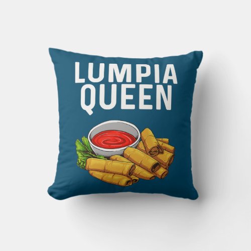 Funny Lumpia Gift For Women Mom Pinoy Filipino Throw Pillow