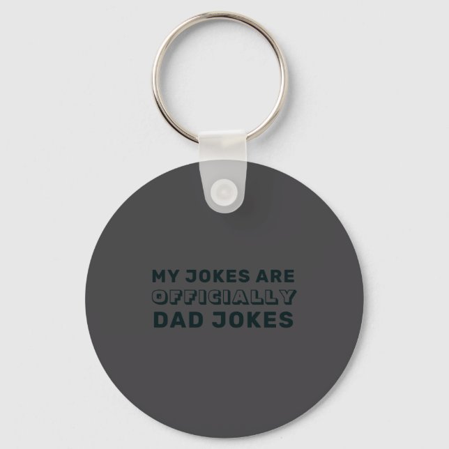 Funny Ly New Dad Daddy Jokes Fathers Day  Keychain (Front)