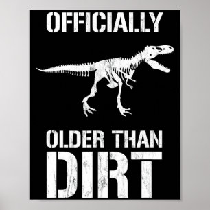 Funny Ly Older Than Dirt Birthday Novelty  Poster