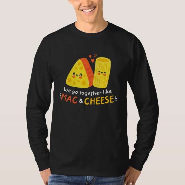 Funny Mac And Cheese Love Food Cute Veggie Cheese T-Shirt (Front)