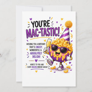 Funny Mac & Cheese Birthday Card Cheesy Food Pun