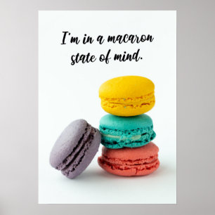Funny Macaron Puns Living Room Food Wall Art