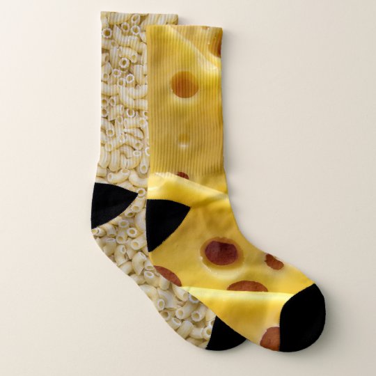 Funny Macaroni and Cheese Novelty Socks | Zazzle.com