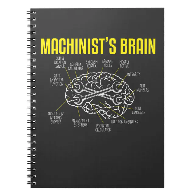 Funny Machinist Definition Quote Mechanic operator Notebook | Zazzle