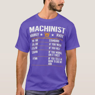Funny Machinist Hourly Rate Labor Rates Premium T-Shirt