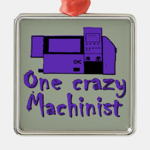 Funny Machinist Metal Ornament