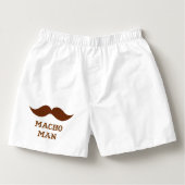 Funny Macho Man Mustache Boxers (Front)