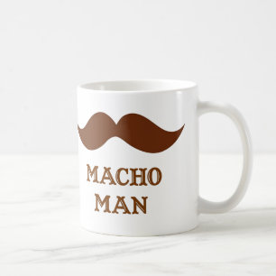 Funny Macho Man Mustache Coffee Mug