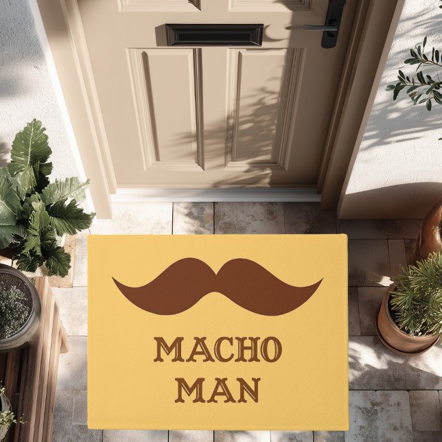 Funny Macho Man Mustache Doormat (Creator Uploaded)
