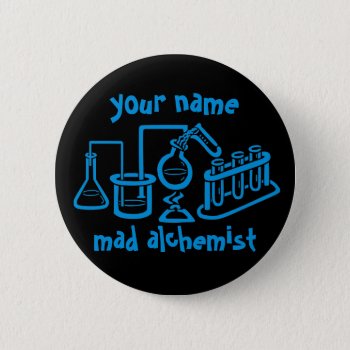 Funny Mad Alchemist Laboratory Creation Kit Button by abitaskew at Zazzle
