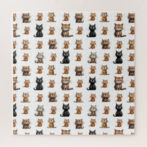 Funny Mad Angry Cats Cute Jigsaw Puzzle