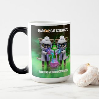 Funny Mad Cat Scientists Plotting World Domination