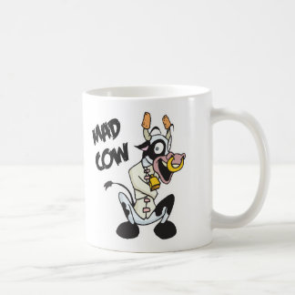 funny mad cow coffee mug