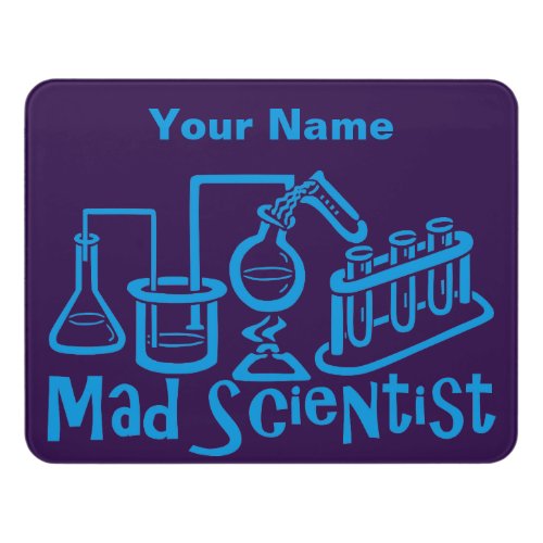 Funny Mad Scientist Laboratory Door Sign