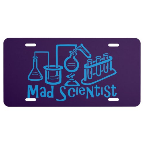 Funny Mad Scientist Laboratory License Plate