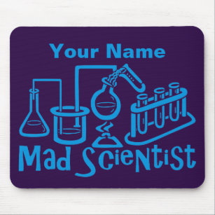 Funny Mad Scientist Laboratory Mouse Pad