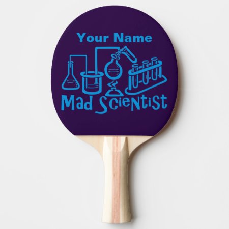 Funny Mad Scientist Laboratory Ping Pong Paddle