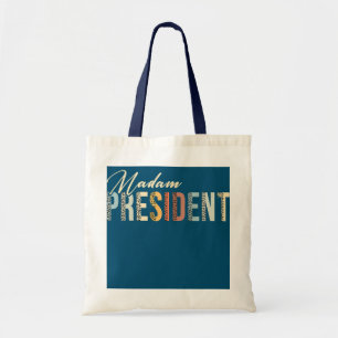 Funny Madam President Mom Wife Boss Feminist Tote Bag