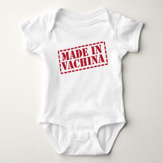 Funny "Made in Vachina" Baby Creeper (Front)