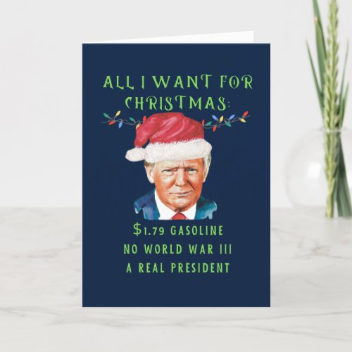 Funny MAGA Conservative Donald Trump Anti Biden Holiday Card