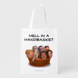 Funny Maga Republicans Hell In A Handbasket  Grocery Bag at Zazzle