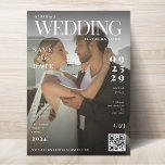 Funny Magazine Cover Dark Photo Unique Wedding Save The Date<br><div class="desc">Surprise your loved ones with this ultra elegant invitation,  featuring your custom photo and details. Easily add all your details by clicking on the "personalize" option.</div>
