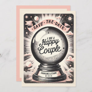 Funny Magic Ball Pink Black  Save the date