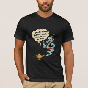 Funny Magic Genie Lamp Bubble Talk Cartoon  T-Shirt